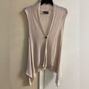 Wooden Ships Cream Knit Cardigan vest Medium